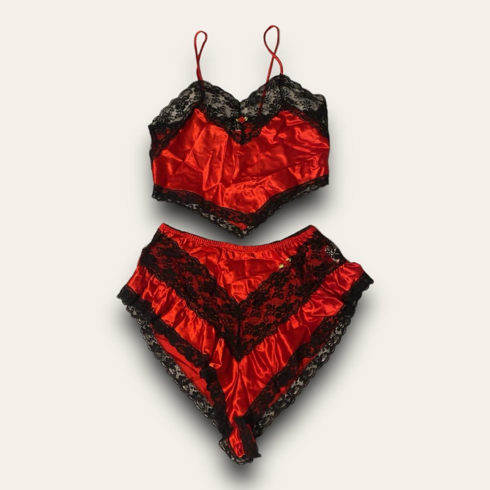 Vintage Frederick’s of Hollywood Lingerie Set 2-Piece Whimsygoth 1990s Lace - Picture 1 of 7